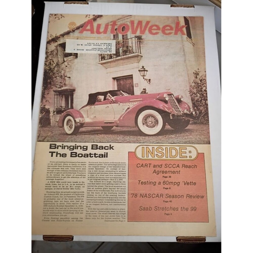 AutoWeek Magazine - December 22, 1978